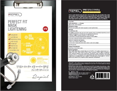 repiel perfect fit mask lightening carton.jpg Image of carton - repiel perfect fit mask lightening carton